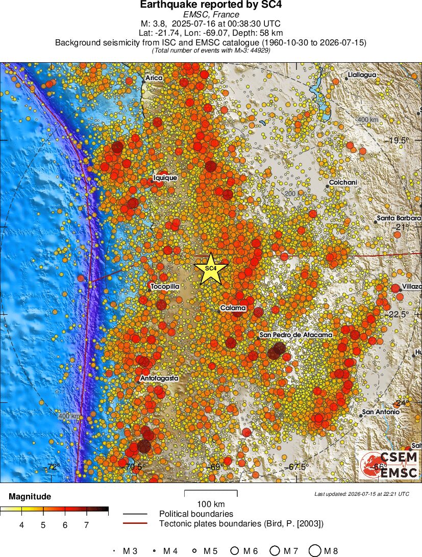 regional magnitude historical seismicity