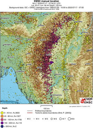 regional historical seismicity