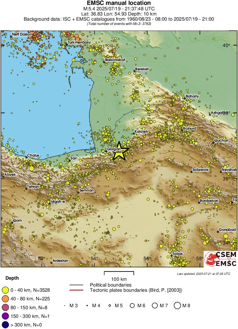 regional historical seismicity