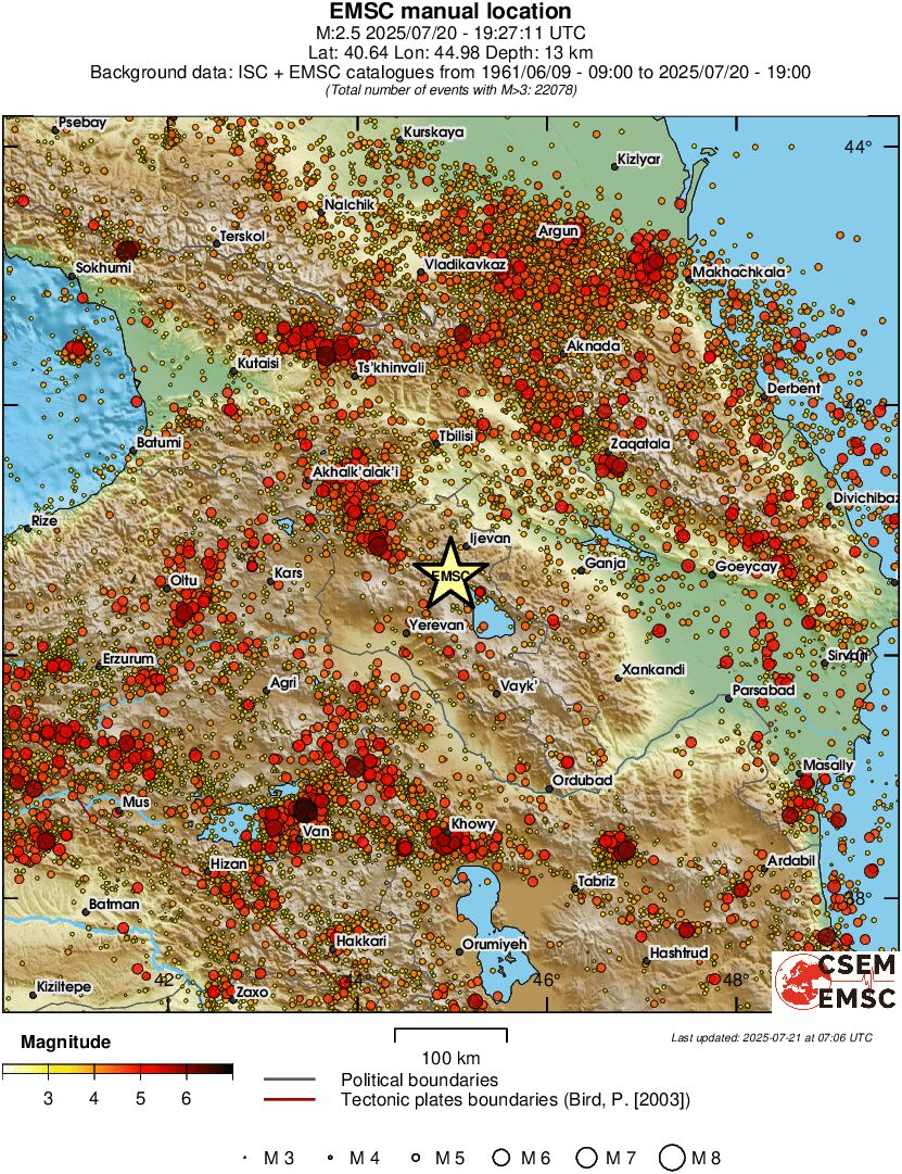 regional magnitude historical seismicity