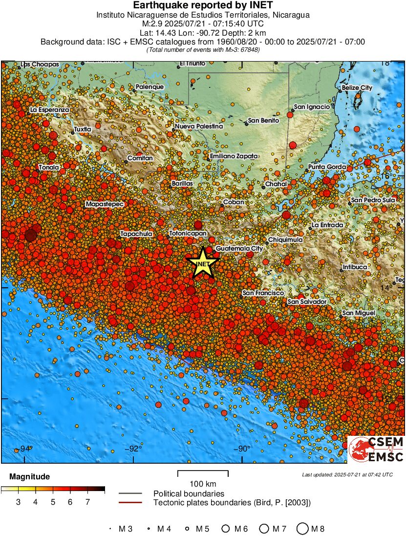 regional magnitude historical seismicity