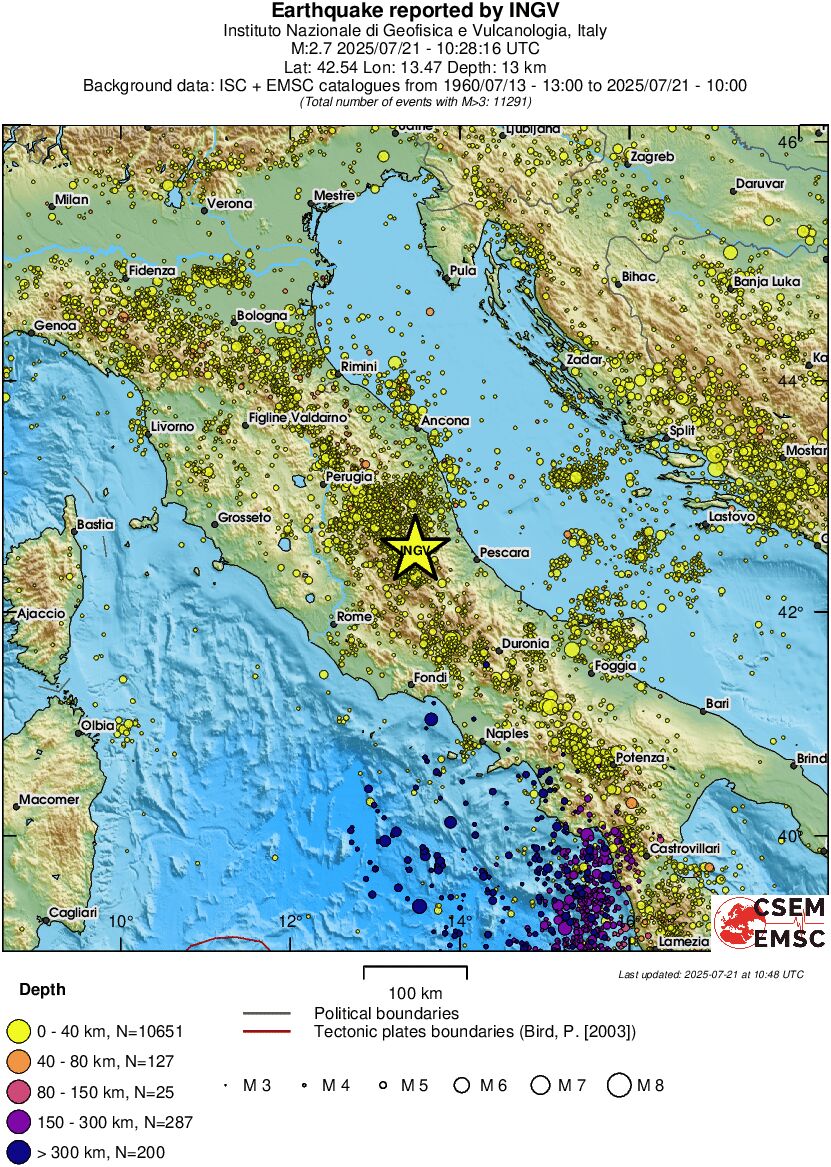 regional historical seismicity