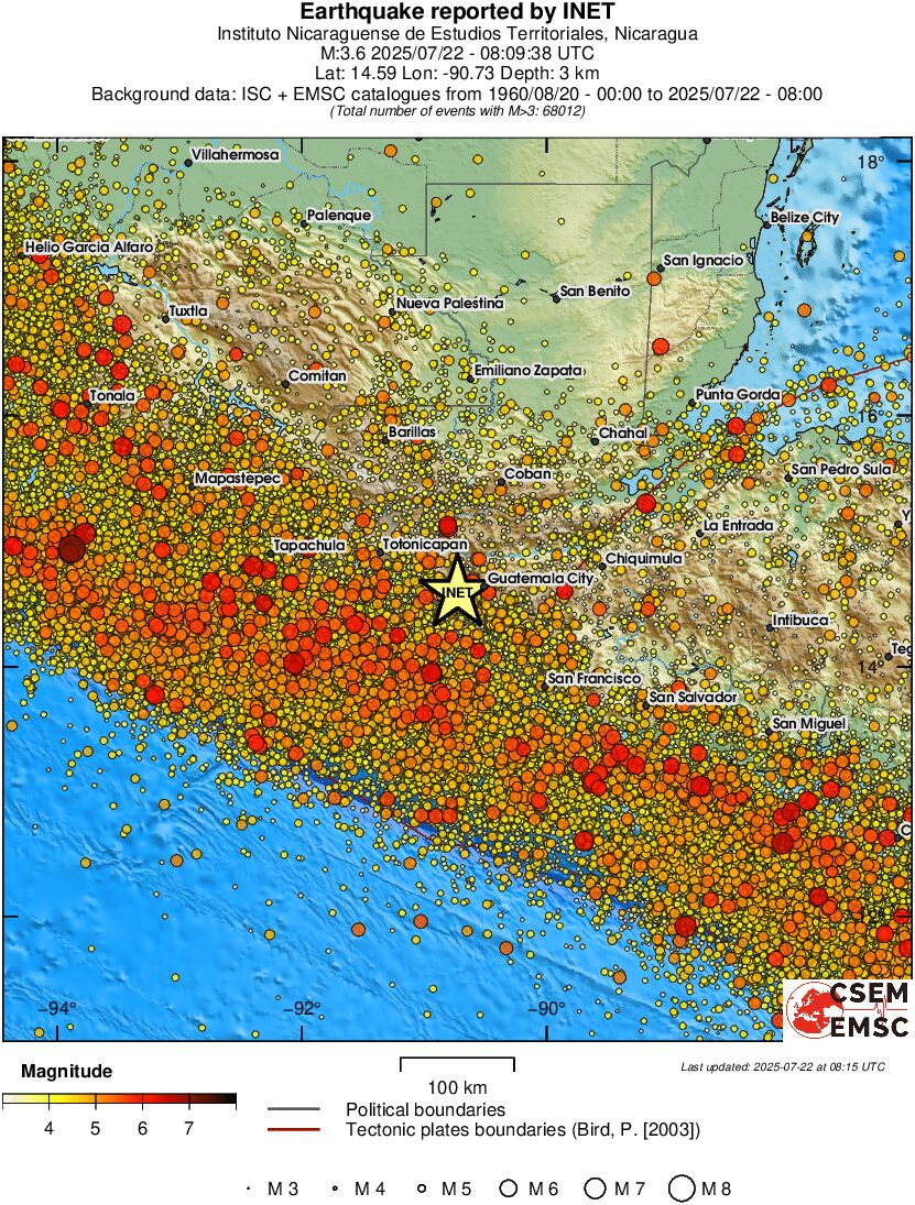 regional magnitude historical seismicity