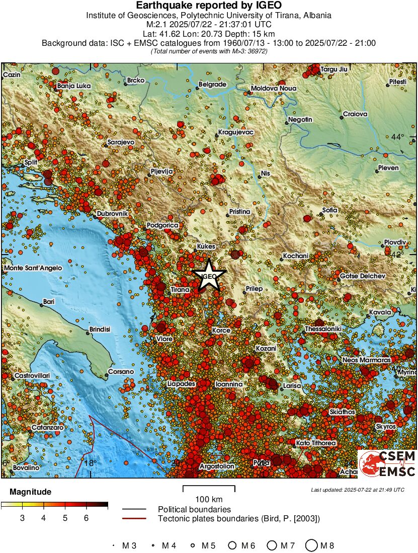 regional magnitude historical seismicity