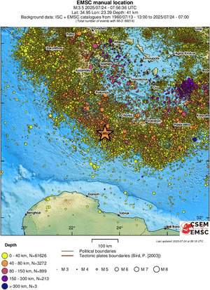 regional historical seismicity
