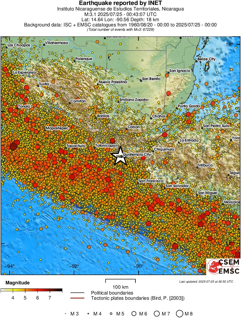 regional magnitude historical seismicity