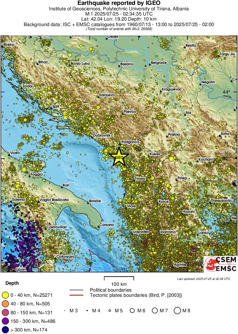 regional historical seismicity