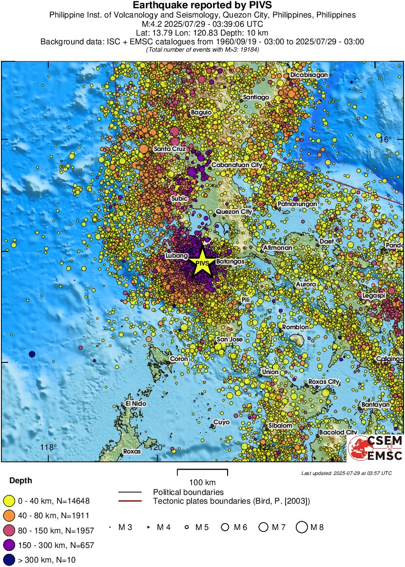 regional historical seismicity