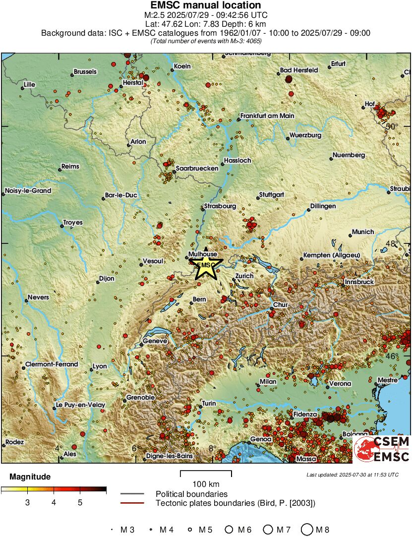 regional magnitude historical seismicity