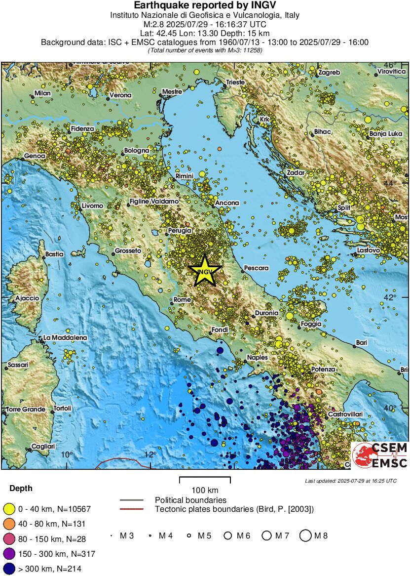 regional historical seismicity
