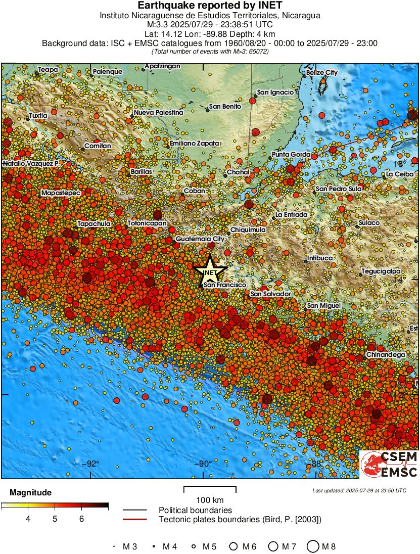 regional magnitude historical seismicity