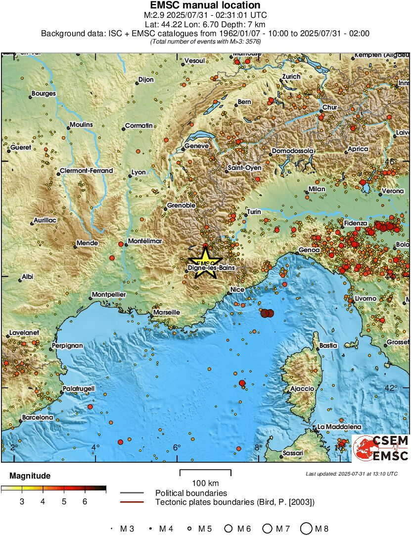 regional magnitude historical seismicity