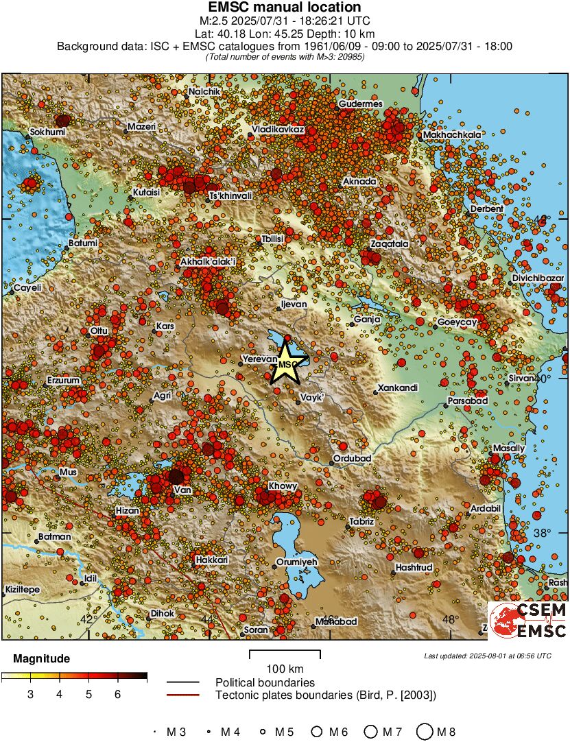 regional magnitude historical seismicity