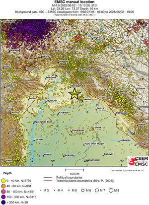 regional historical seismicity