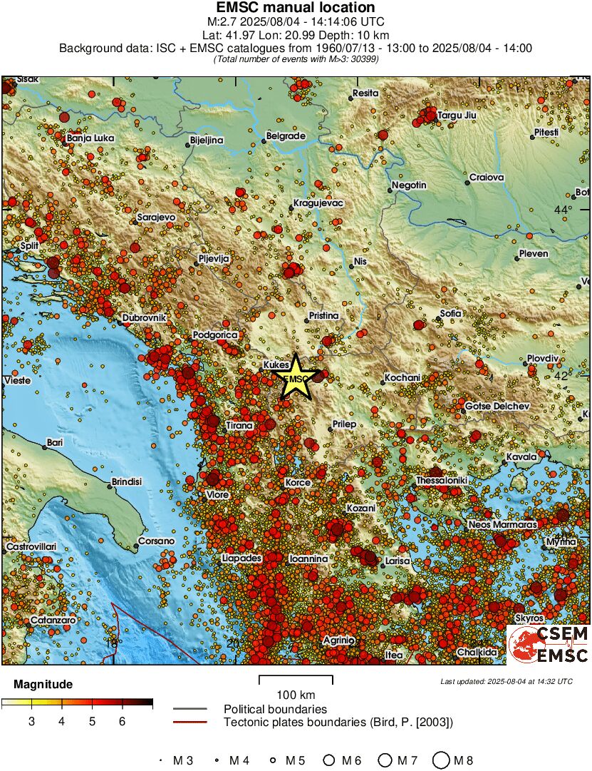regional magnitude historical seismicity