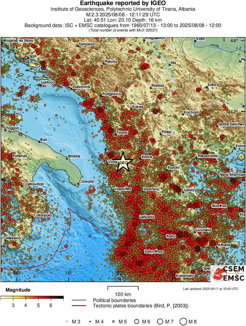 regional magnitude historical seismicity
