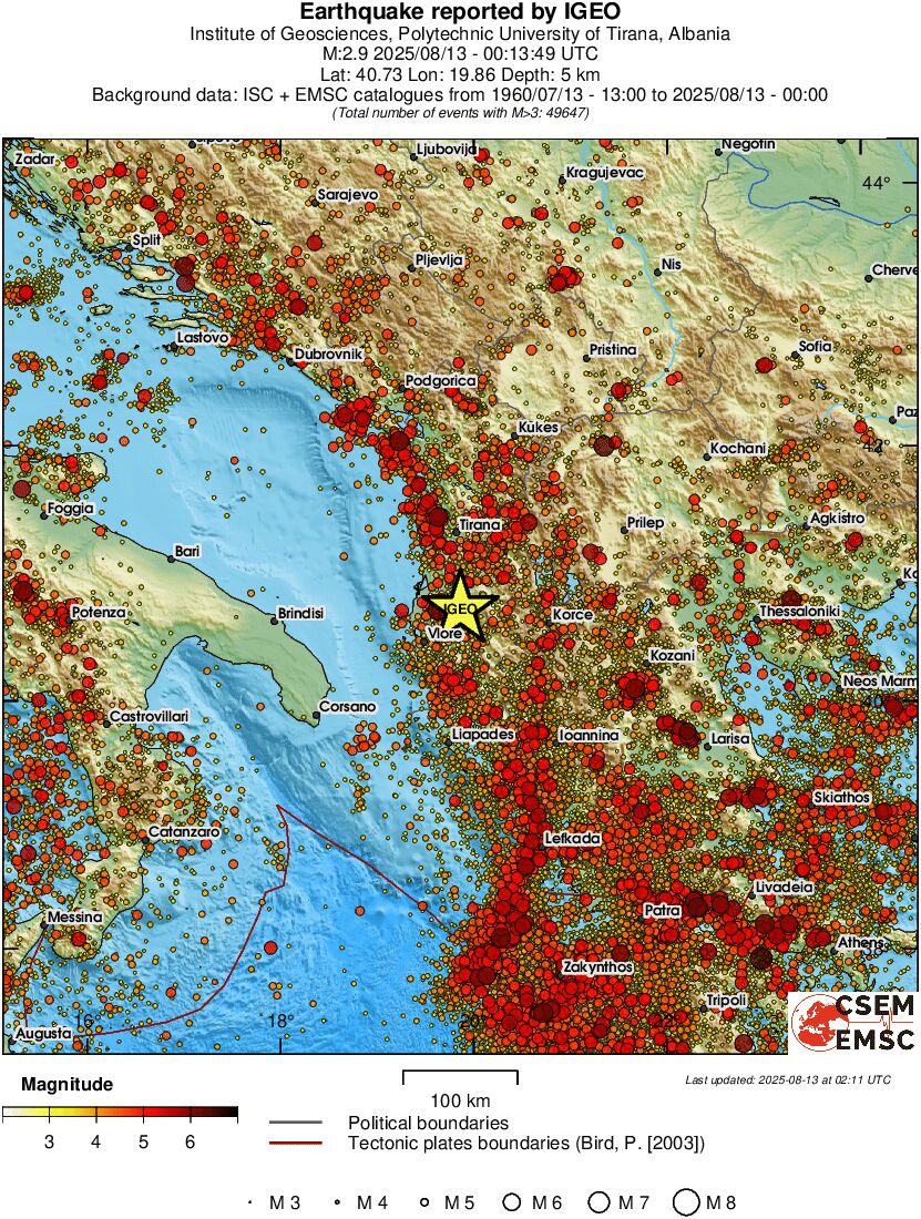 regional magnitude historical seismicity