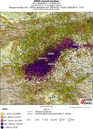 regional historical seismicity