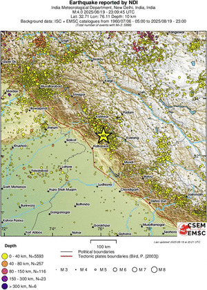 regional historical seismicity