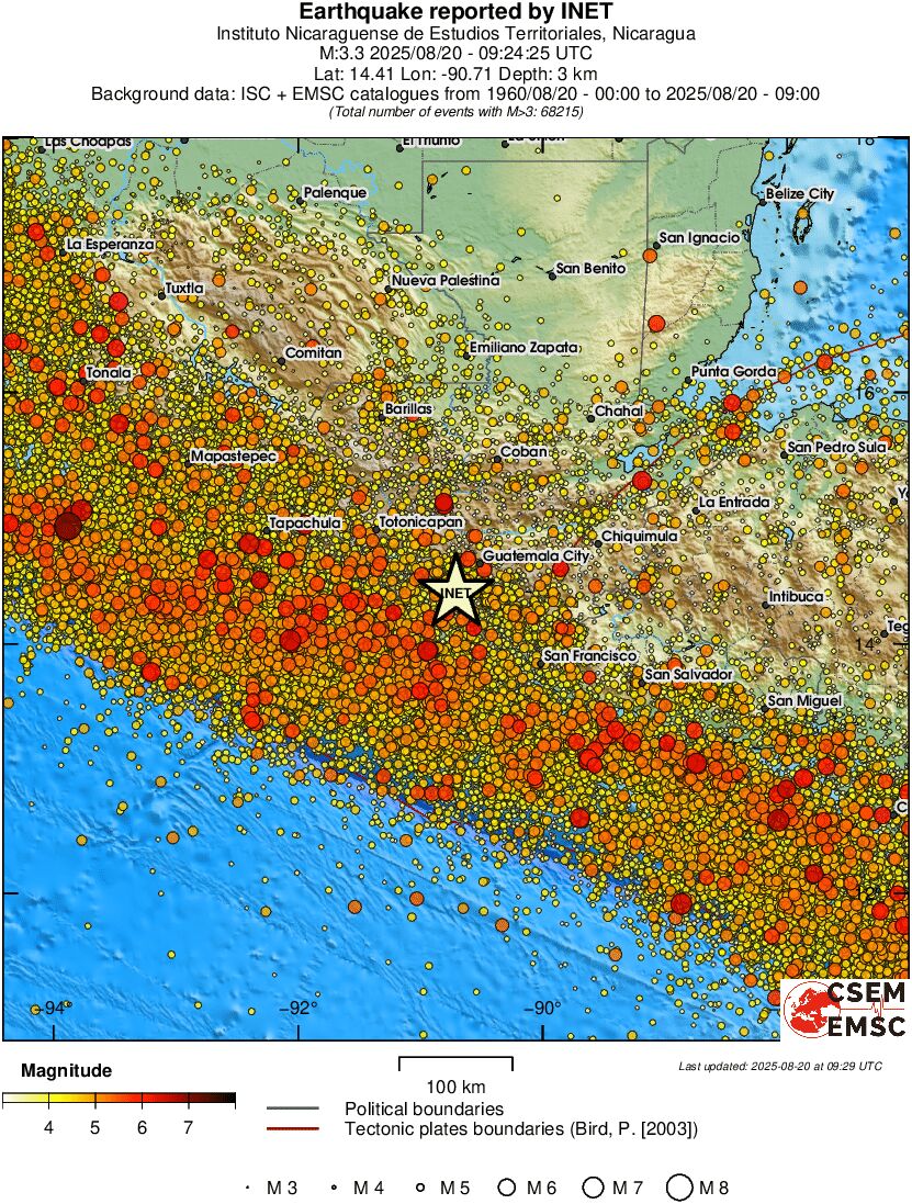 regional magnitude historical seismicity