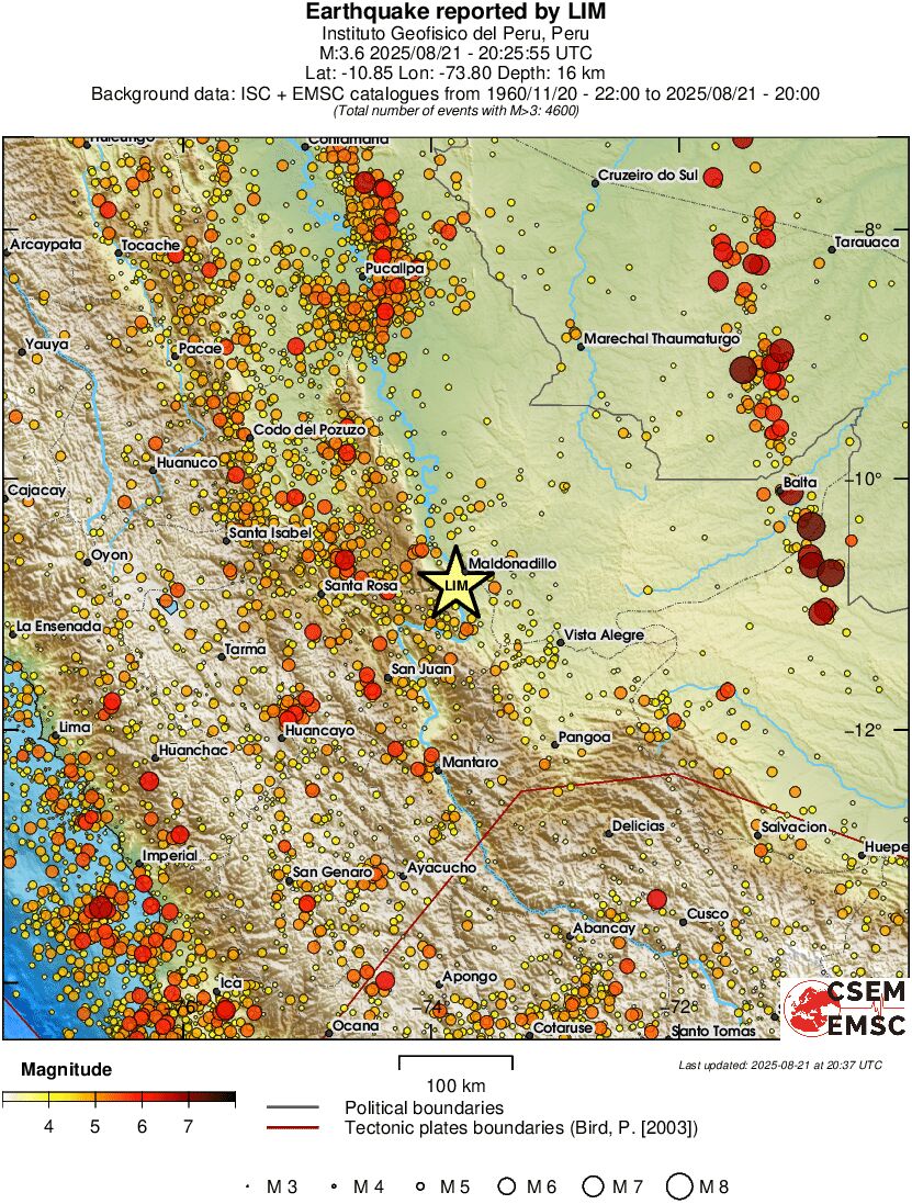 regional magnitude historical seismicity