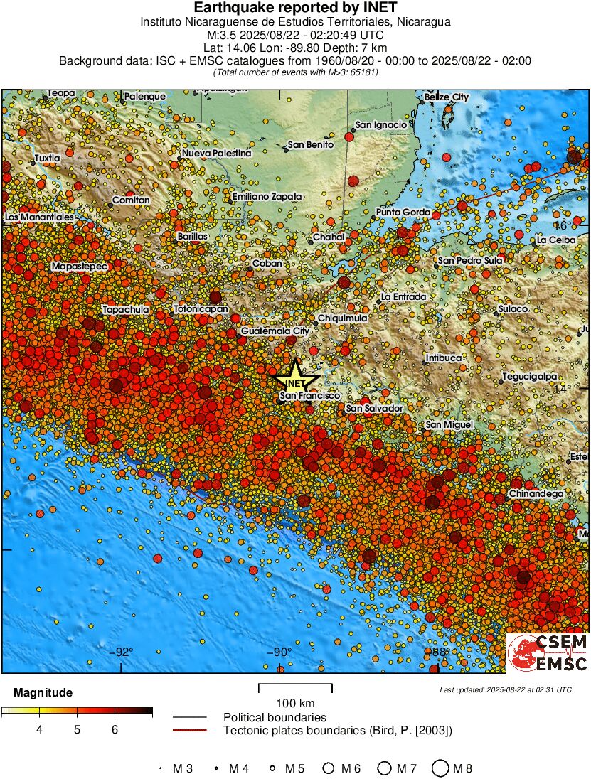 regional magnitude historical seismicity