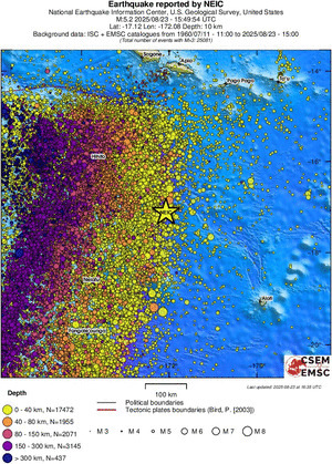 regional historical seismicity
