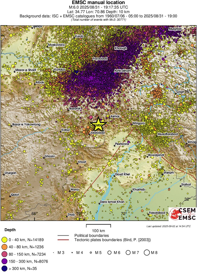 regional historical seismicity