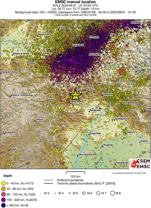 regional historical seismicity