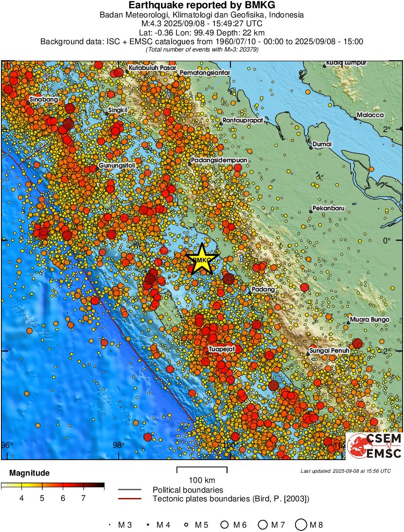 regional magnitude historical seismicity