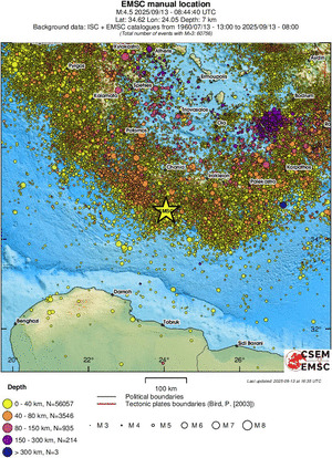 regional historical seismicity