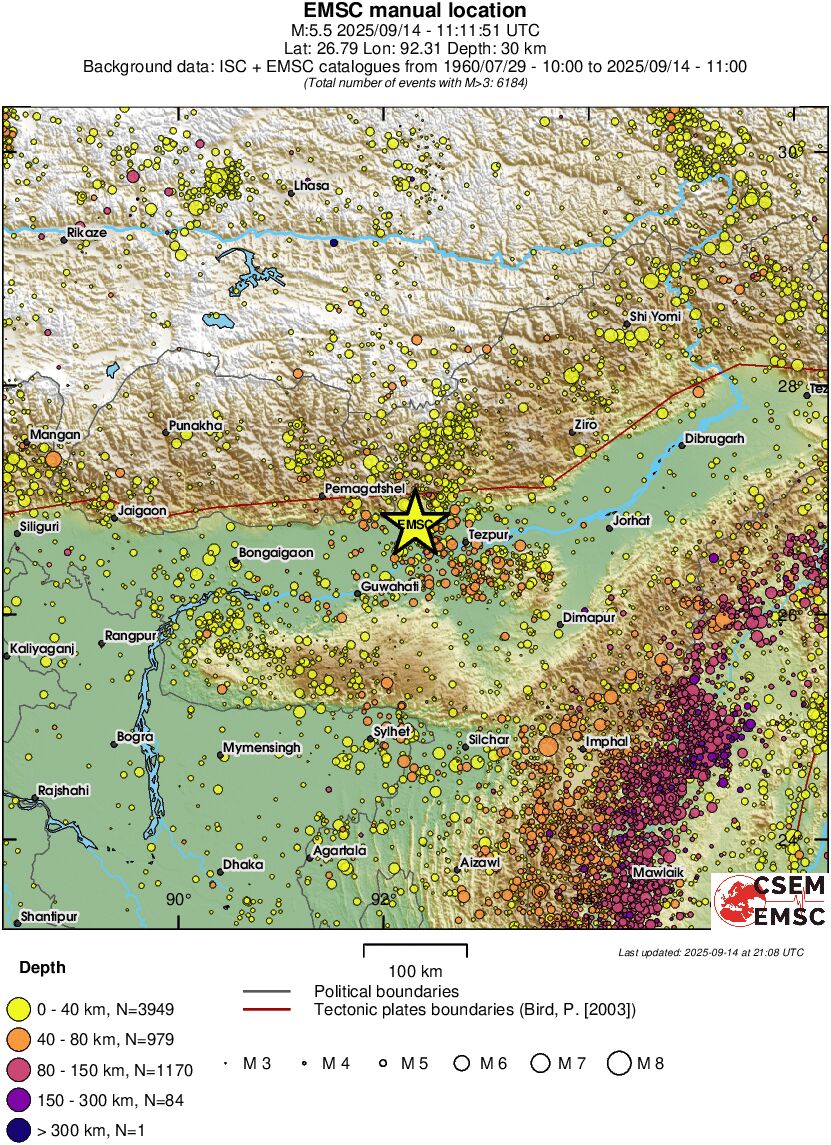 regional historical seismicity