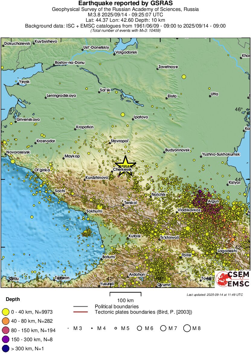 regional historical seismicity