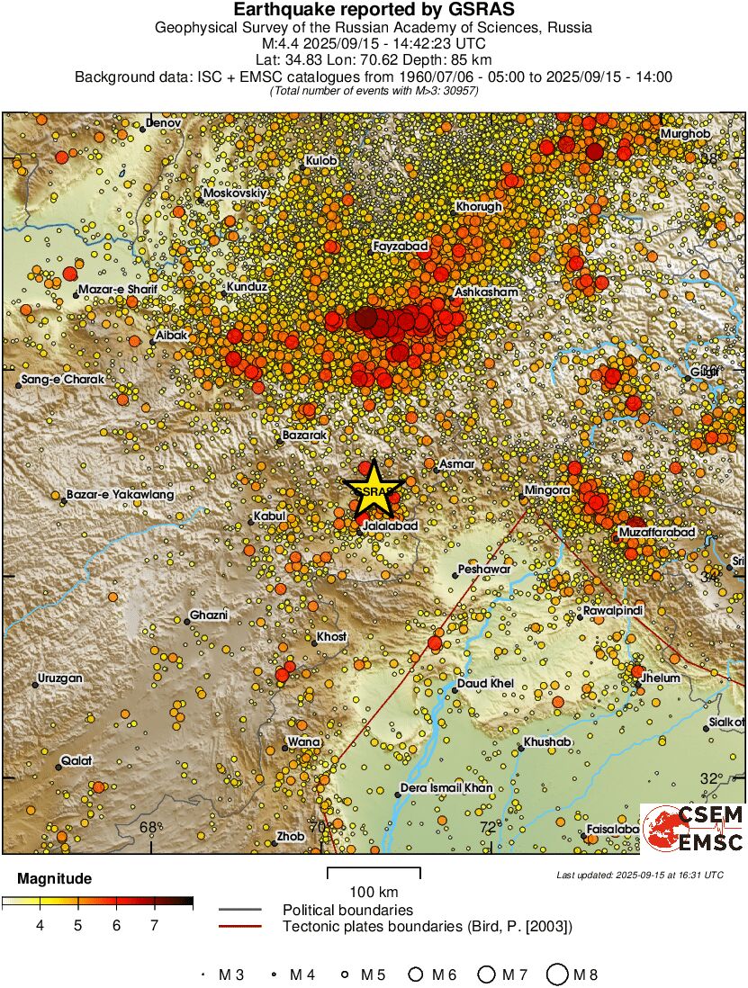 regional magnitude historical seismicity