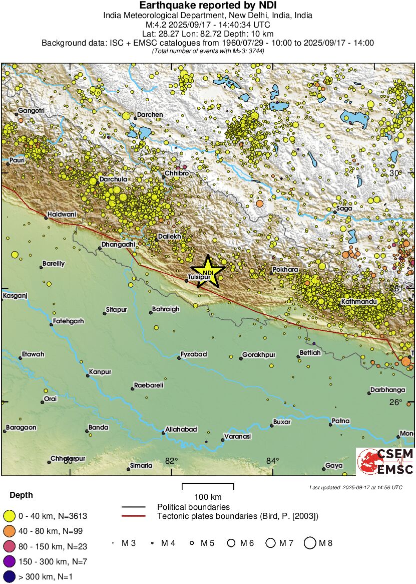 regional historical seismicity