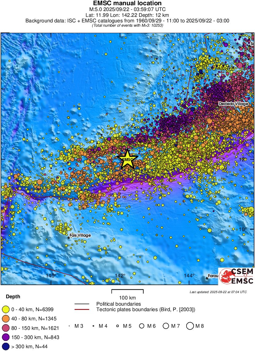 regional historical seismicity