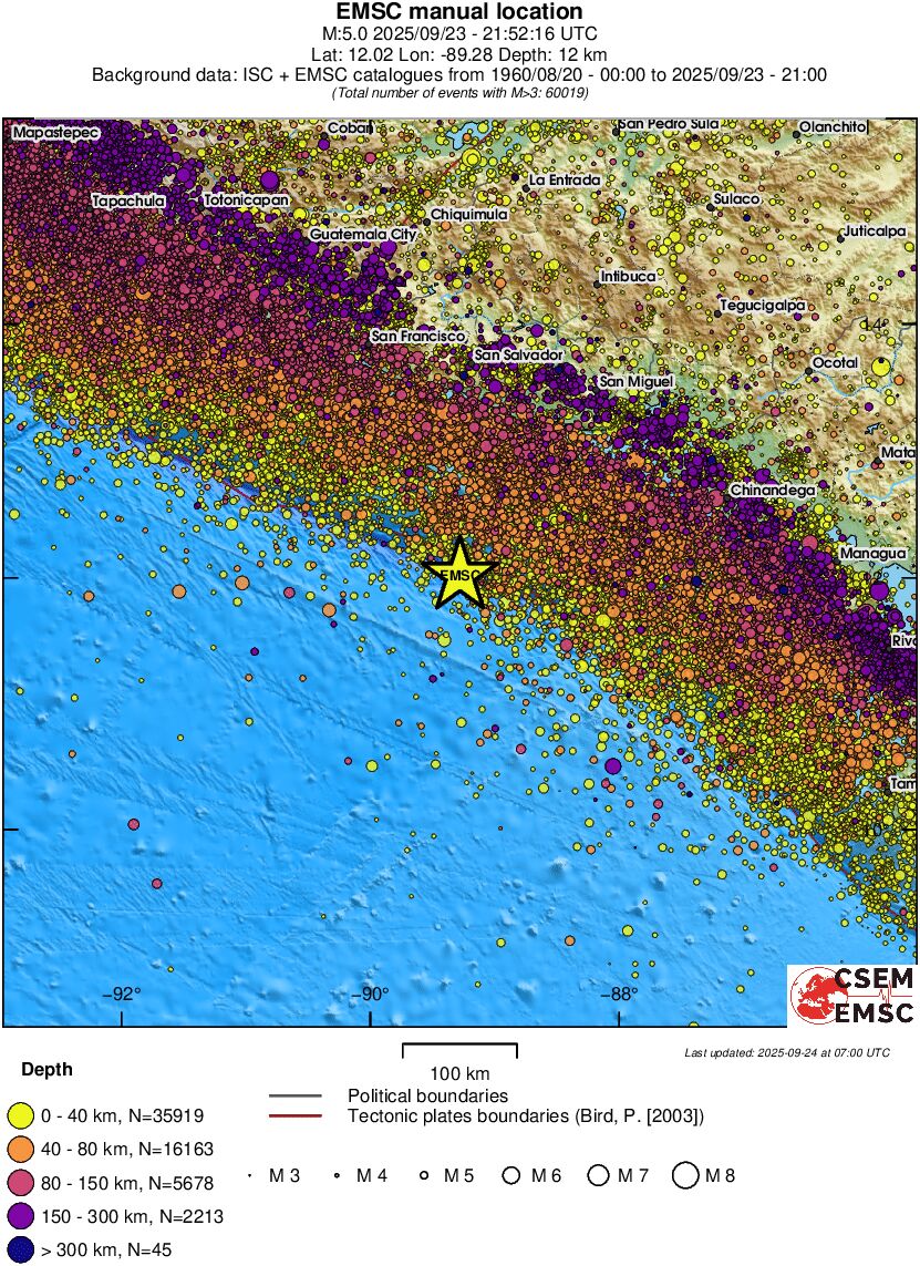 regional historical seismicity