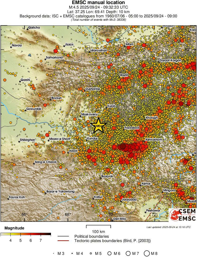 regional magnitude historical seismicity