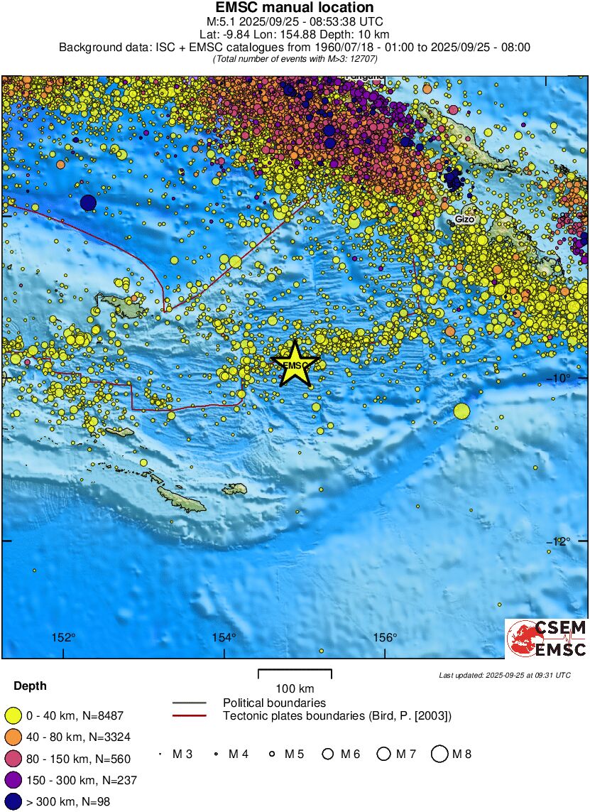 regional historical seismicity