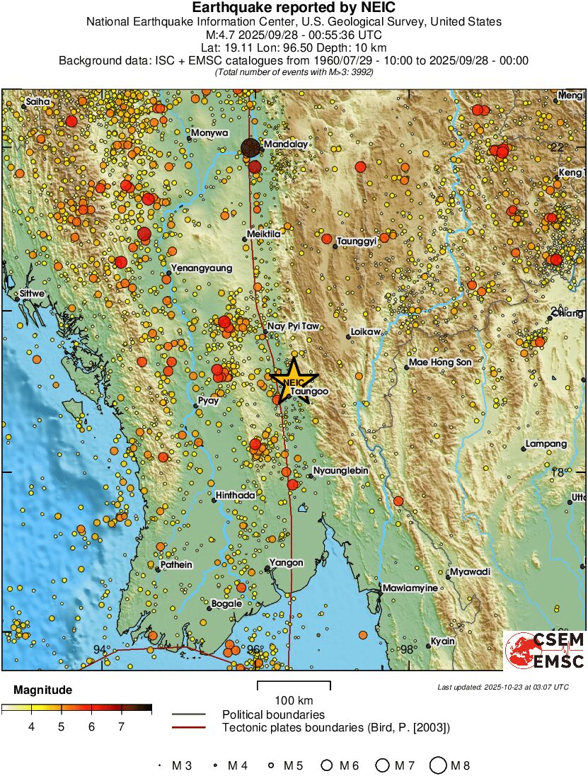 regional magnitude historical seismicity