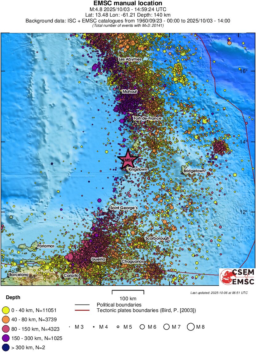 regional historical seismicity