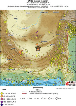 regional historical seismicity
