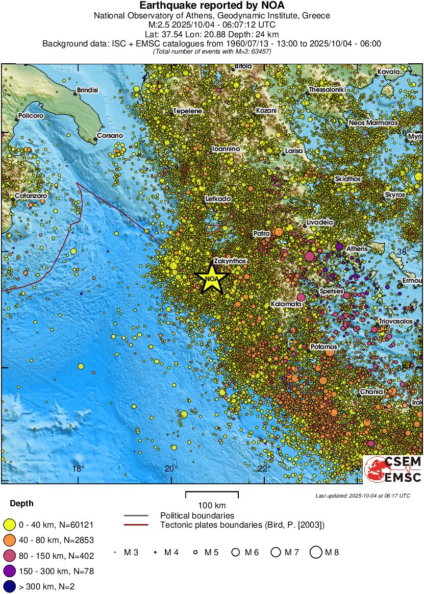 regional historical seismicity