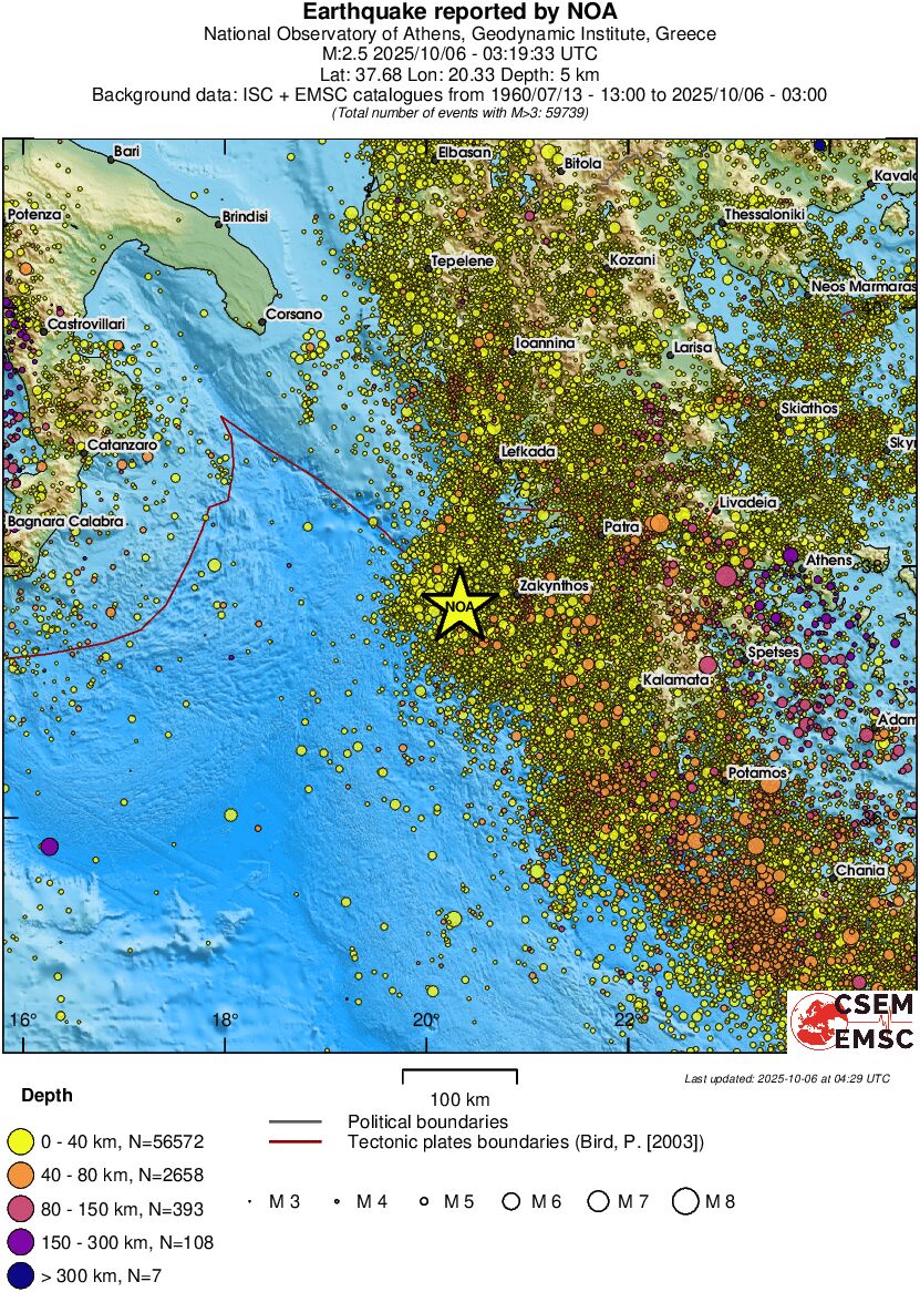 regional historical seismicity