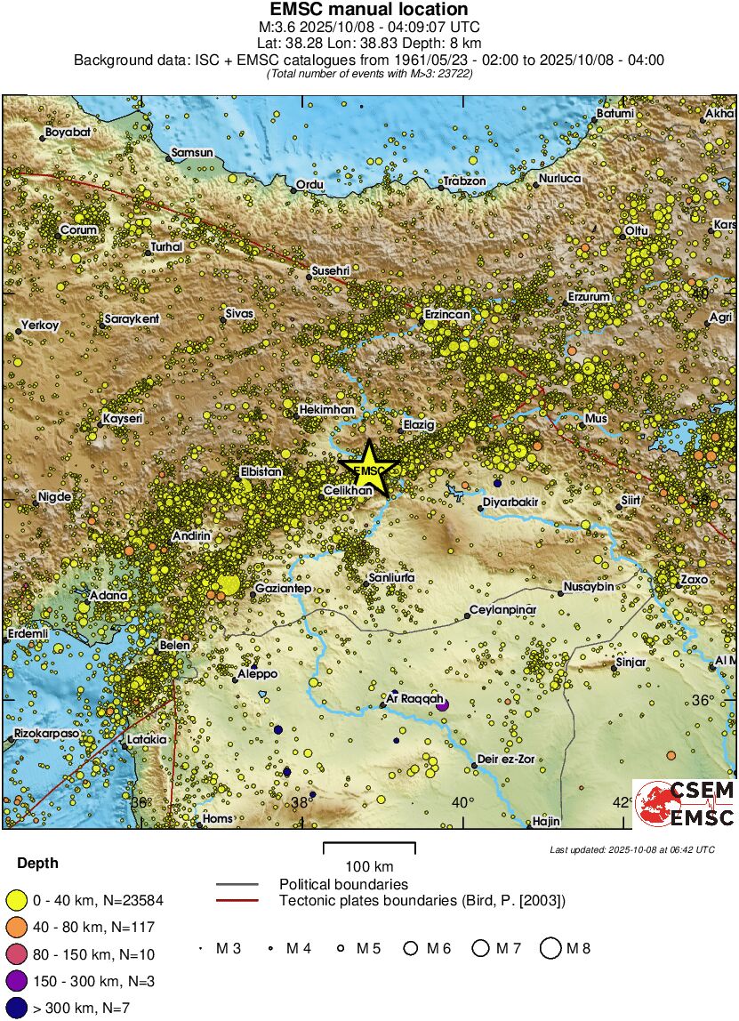 regional historical seismicity