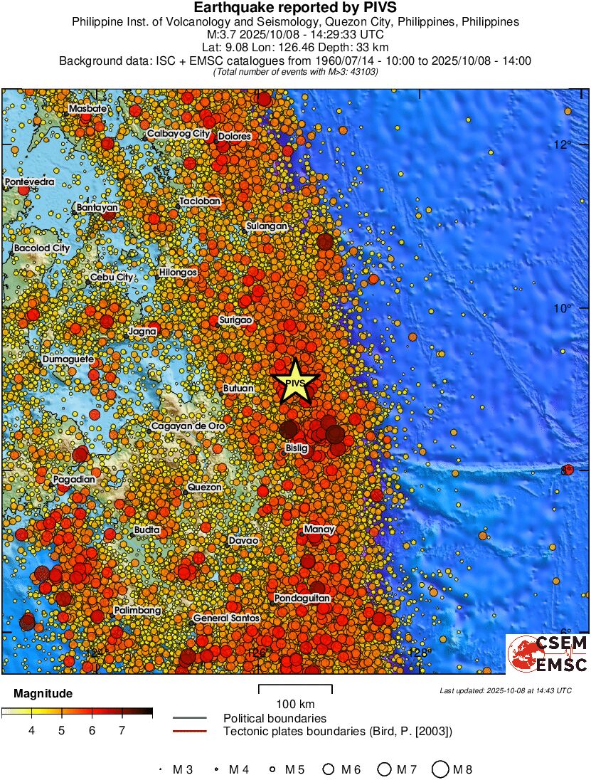 regional magnitude historical seismicity
