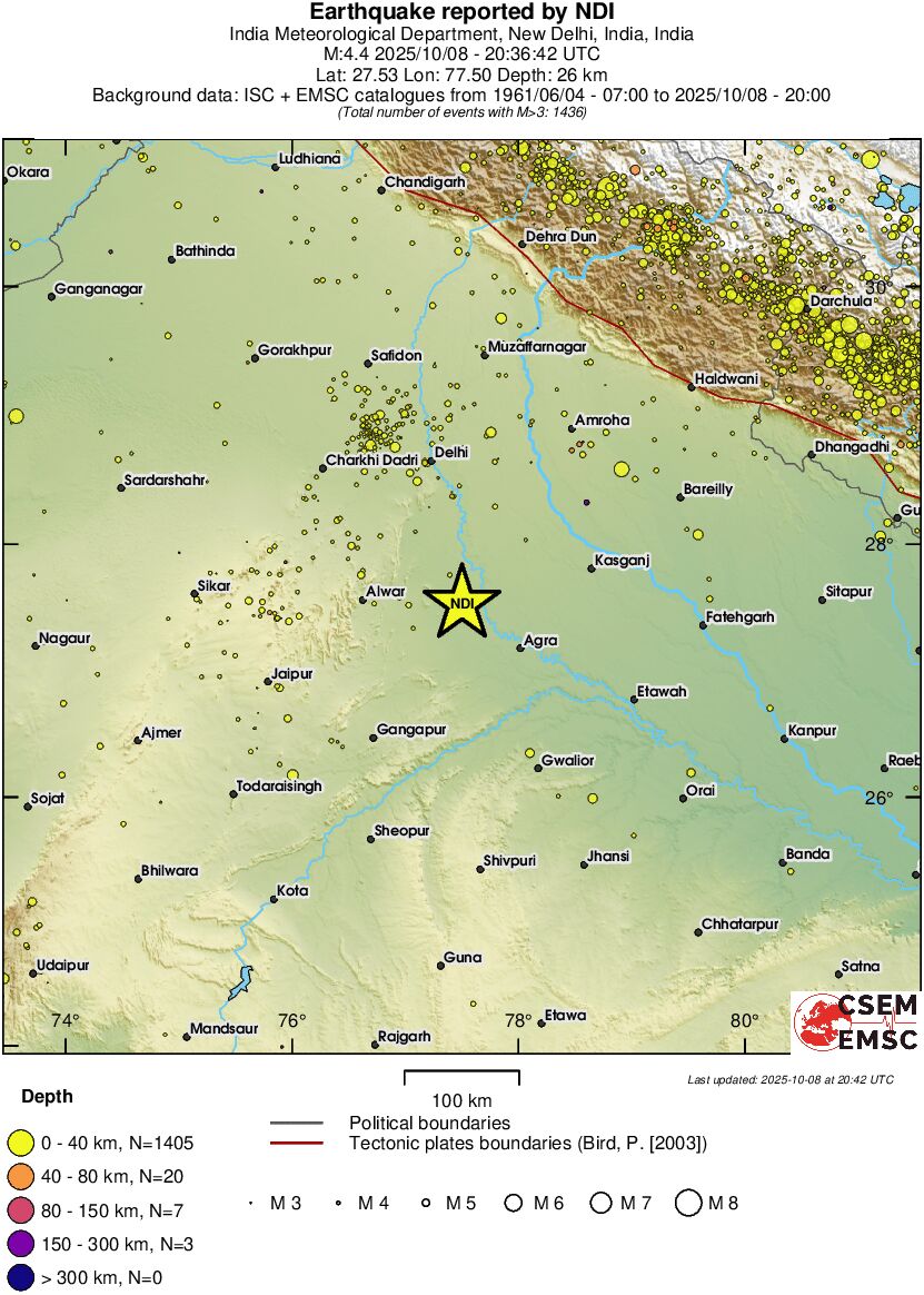 regional historical seismicity