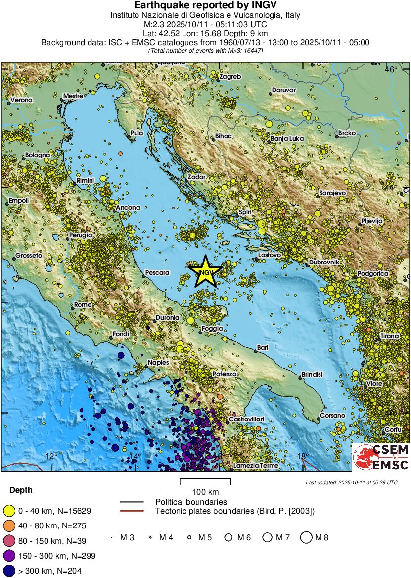 regional historical seismicity