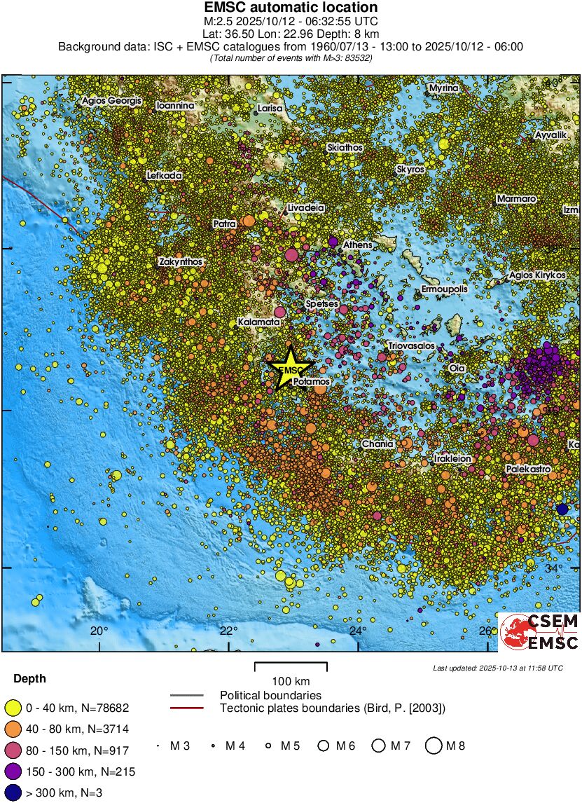 regional historical seismicity
