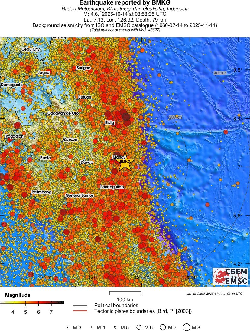 regional magnitude historical seismicity